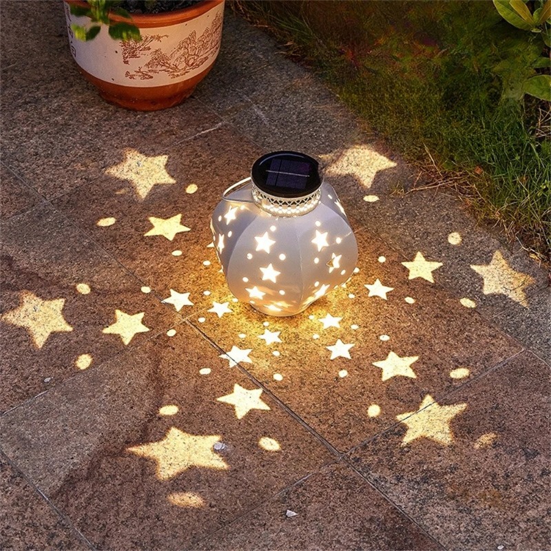 Halo Outdoor Lighting - Garten-Sternprojektor-Lampe Hängende Solarleuchten für Außen Hängende
