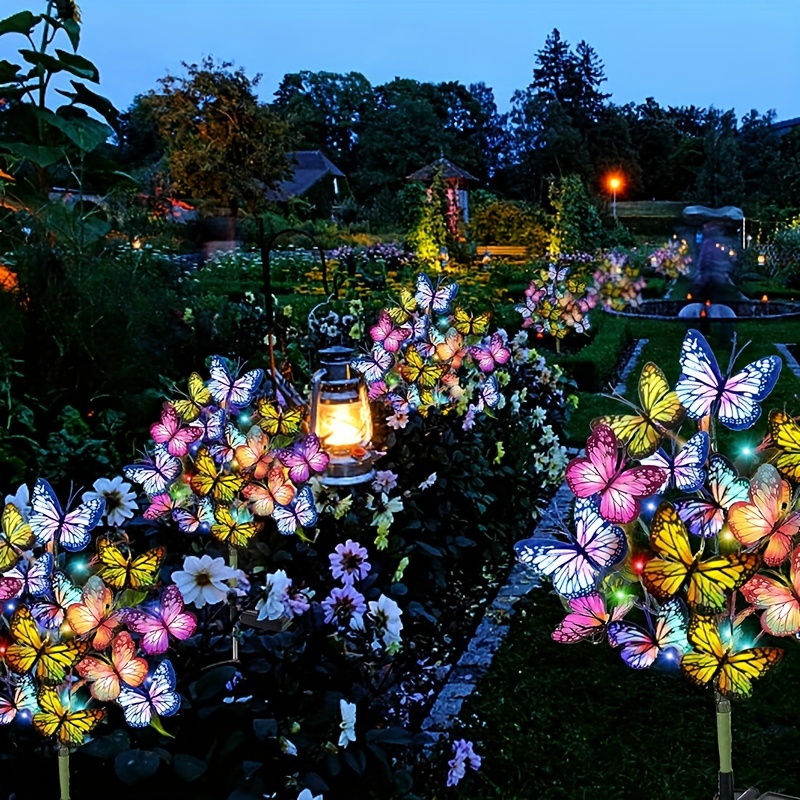 Halo Outdoor Lighting - Solar-LED-Schmetterlings-Gartenleuchten, wasserdicht, bunt, für den Außenbereich,