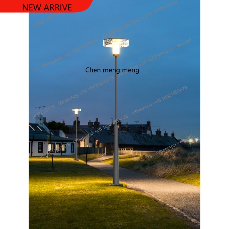 Outdoor Lighting Poles - Moderne, schlichte Solar-Gartenhochmastleuchte für den Außenbereich,