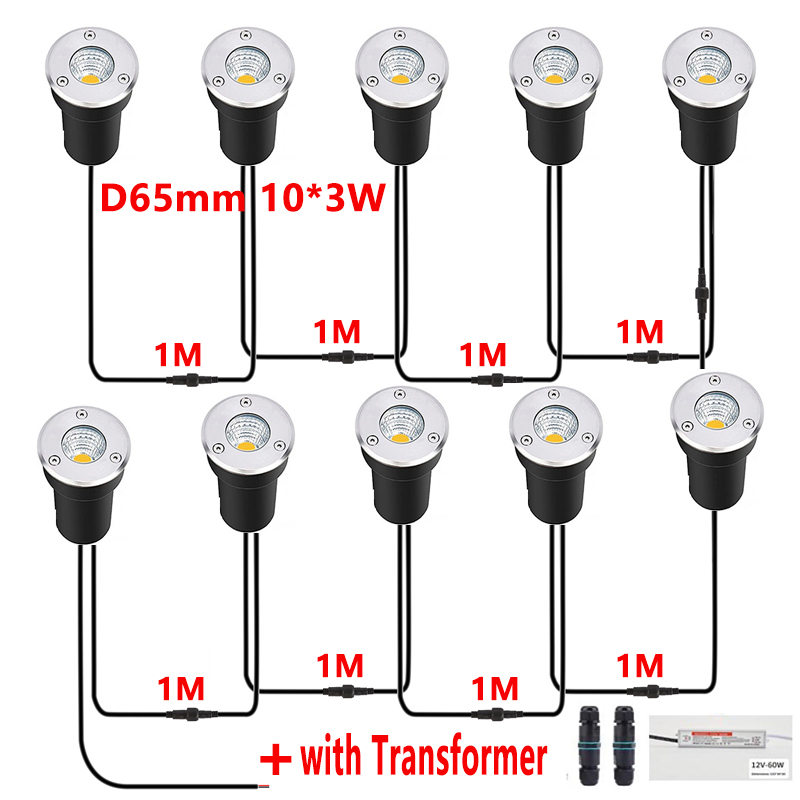 Ground Light Recessed - 12V LED Bodeneinbauleuchte IP67 Wasserdicht Außen-Einbaulampe