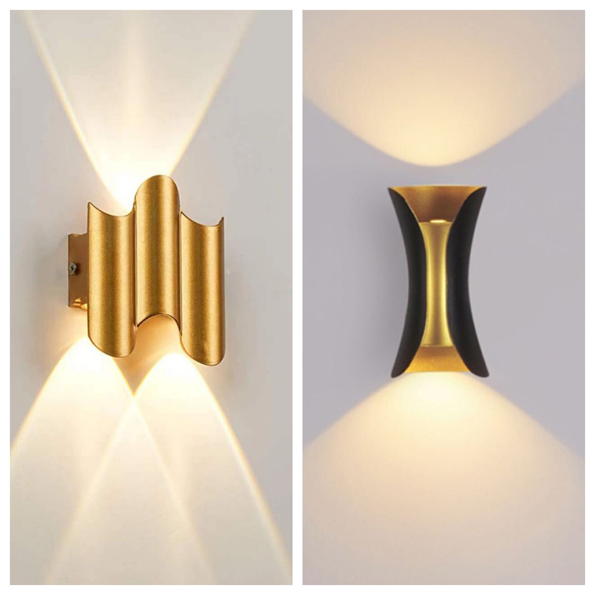 Outdoor Lighting Lux - Aluminium Golden Body LED Wandleuchte Im
