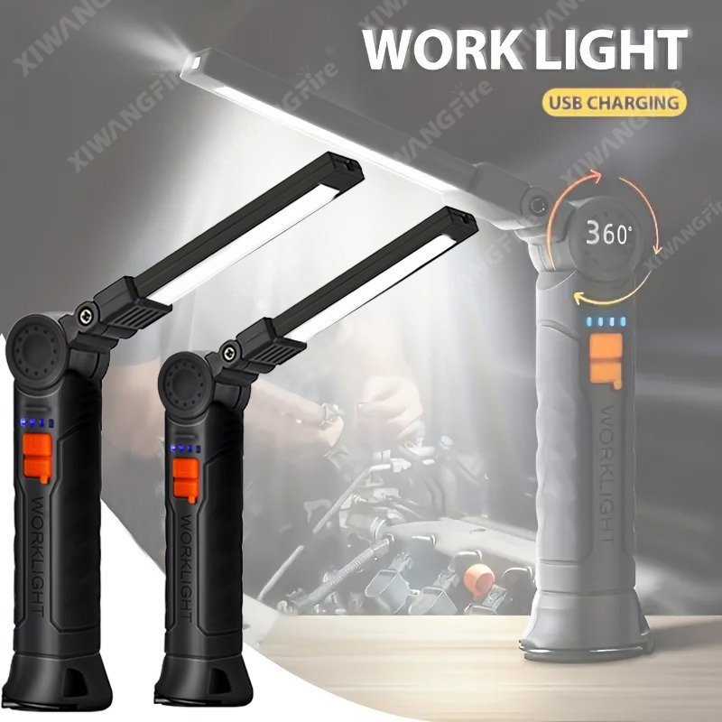Outdoor Lighting Lowes - Wiederaufladbare LED-Taschenlampe, Arbeitsleuchte mit Magnet und
