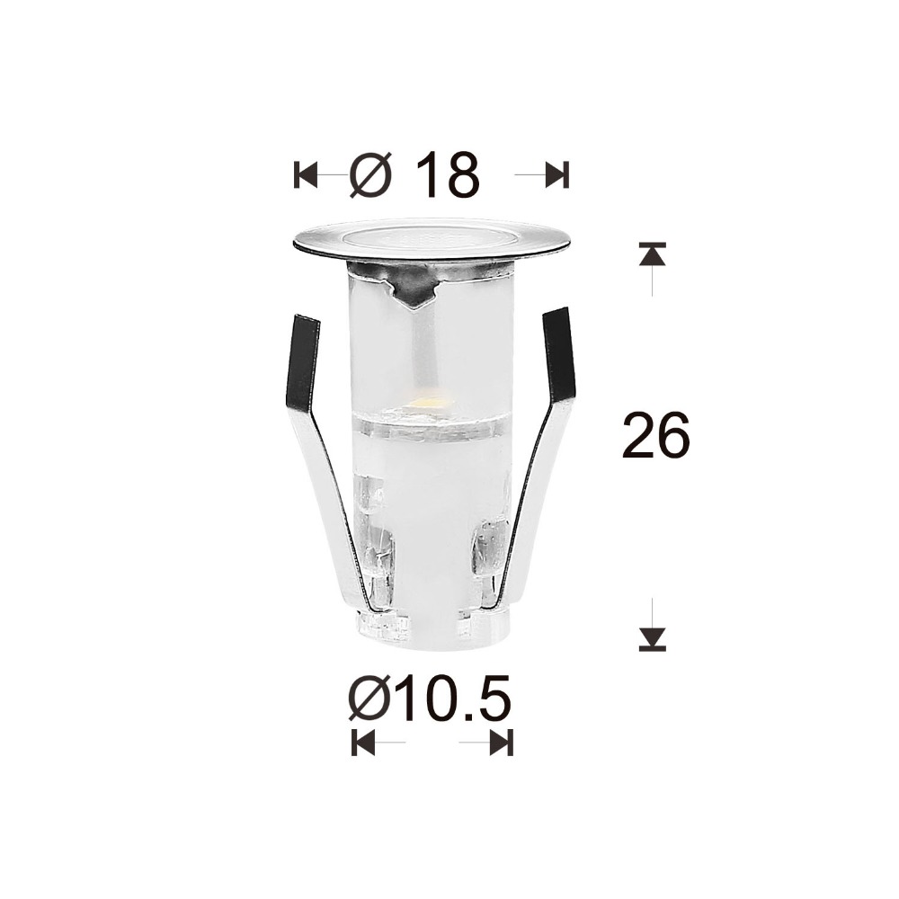 Ground Light Recessed - 10PCS LED Mini Deck Licht IP67