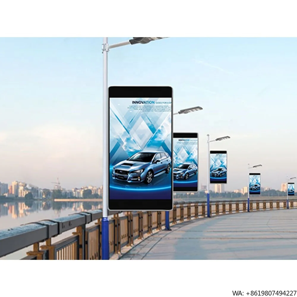 Outdoor Lighting Poles - Leichtgewichtige Straßenlaternenmast-Montierte Digitale LED-Beschilderung Energiesparende Outdoor-LED-Anzeigetafel