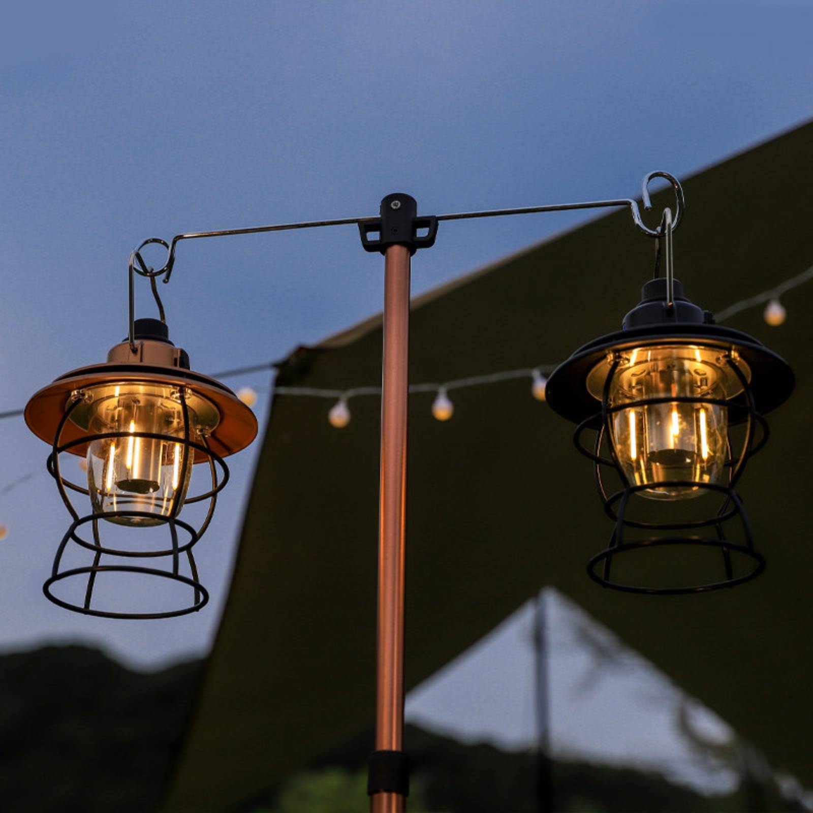 Outdoor Lighting Poles - Stativständer mit Haken, teleskopischer Hängelampenständer, verstellbare