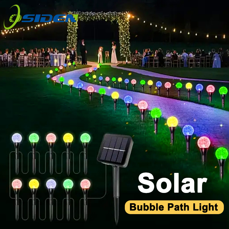 Halo Outdoor Lighting - 30 LED Solar-Lichterkette mit Blasenkugeln, wasserdicht,