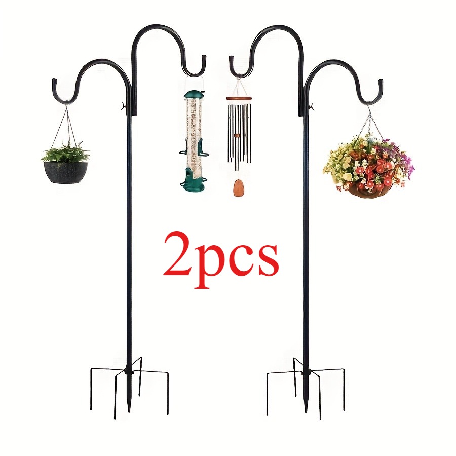 Outdoor Lighting Poles - Set aus 2 robusten Garten-Schäferhaken mit