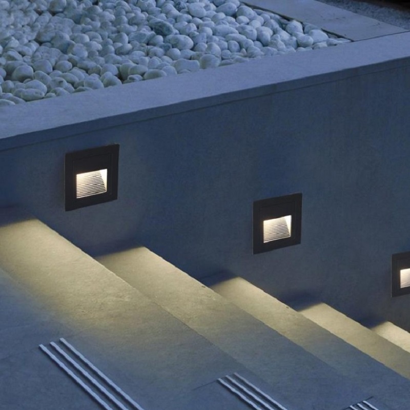 Ground Light Recessed - LED-Terrassenstufenleuchte 15 LEDs IP65 Wasserdichte Bodeneinbauleuchte