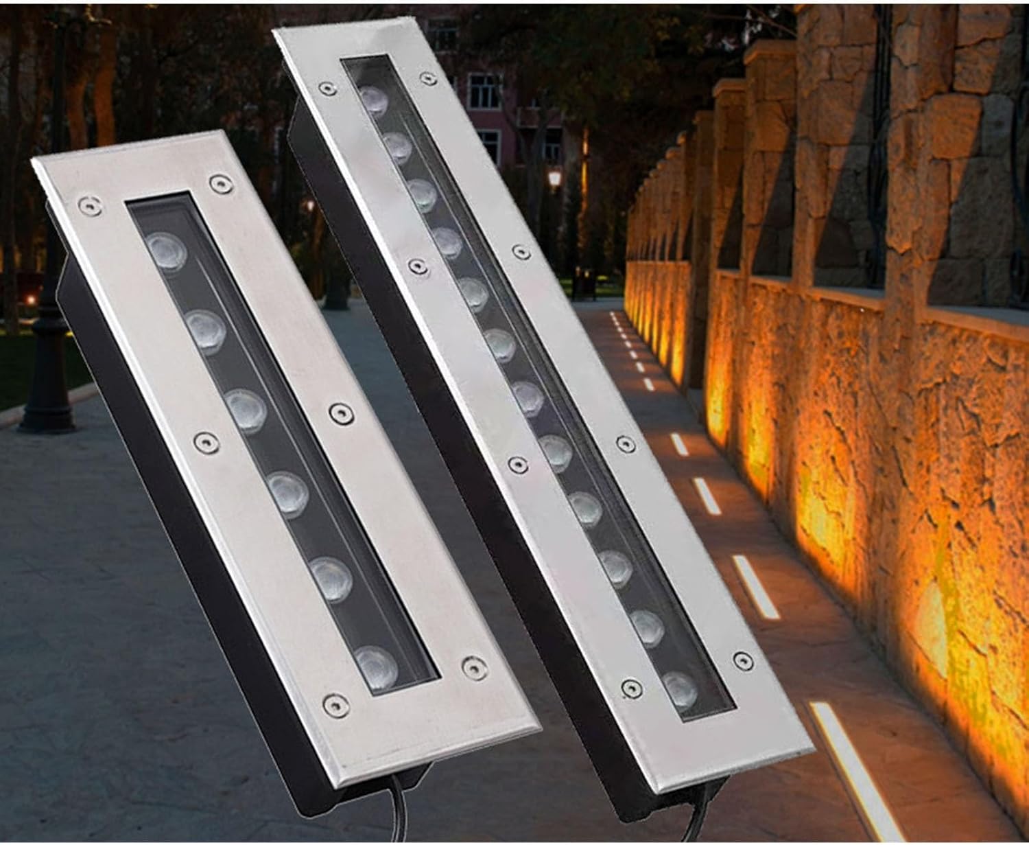 Ground Light Recessed - Lineare Rechteckige Einbau-LED-Bodenleuchte IP67 Wasserdichter Untergrundstrahler