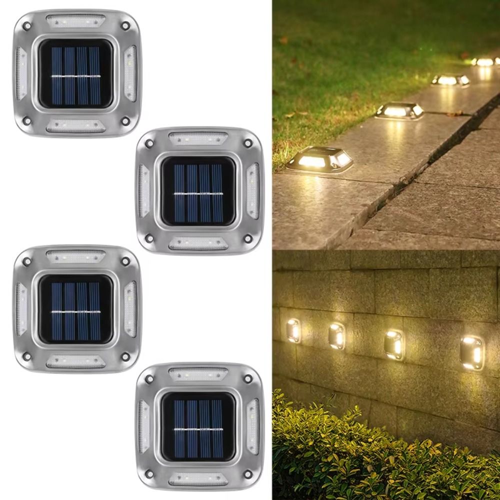 4 Stück 8 LED Solar-Bodenleuch – Ground Light Recessed Bewertung und Preis