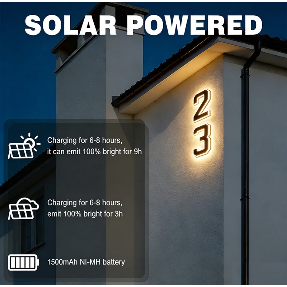 Neues Solar-Adressenschild LED – Outdoor Lighting Lux Bewertung und Preis