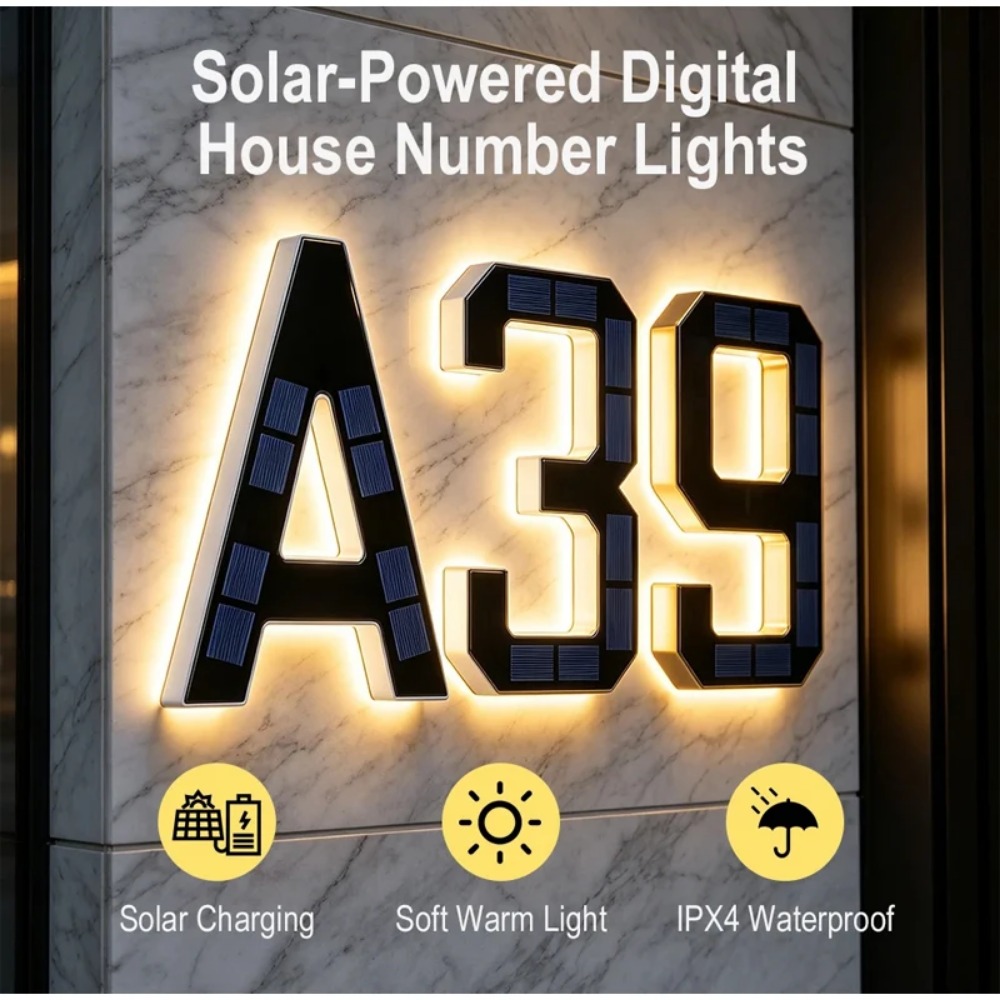 Neues Solar-Adressenschild LED – Outdoor Lighting Lux Bewertung und Preis