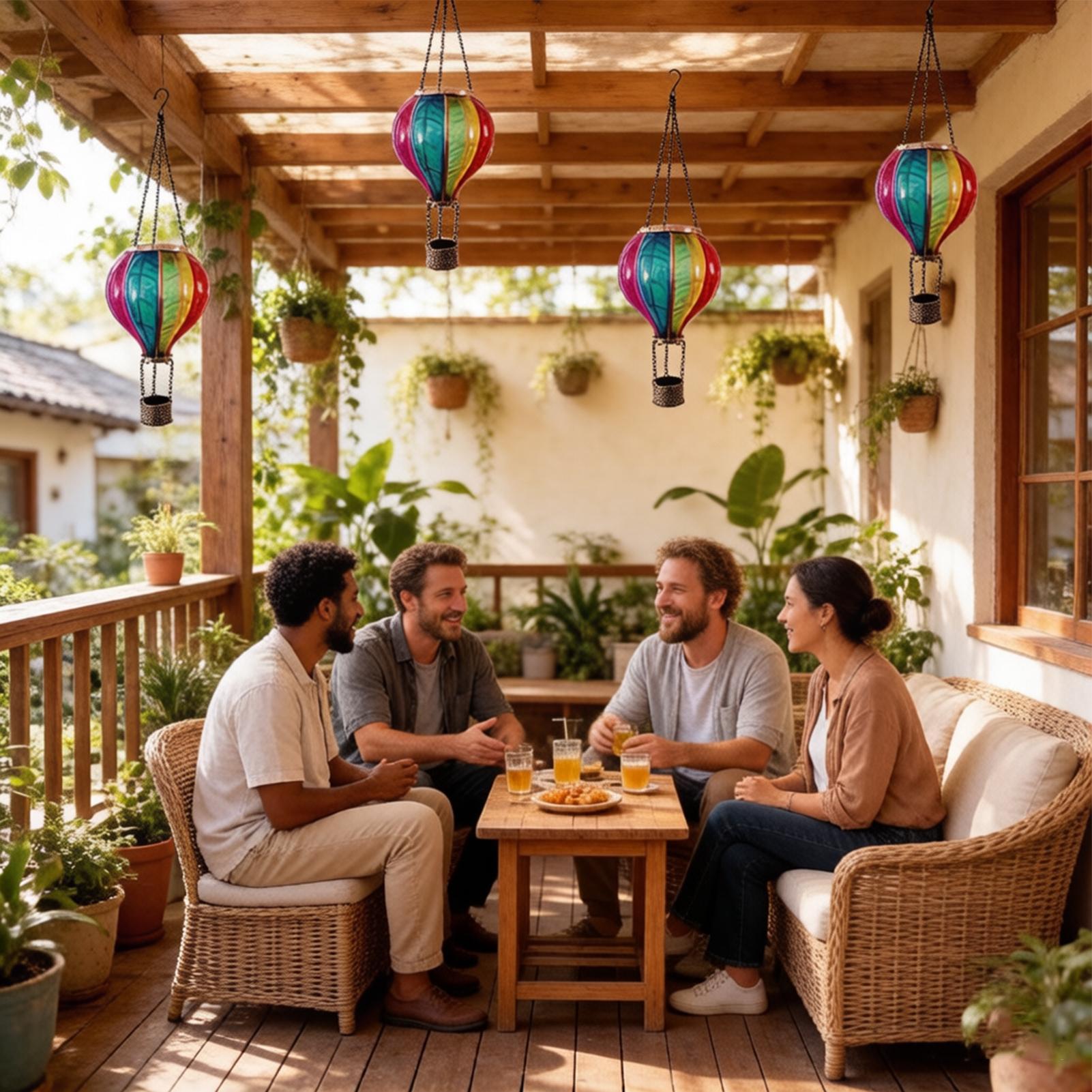 Heißluftballon-Laternen, Solar – Halo Outdoor Lighting Bewertung und Preis
