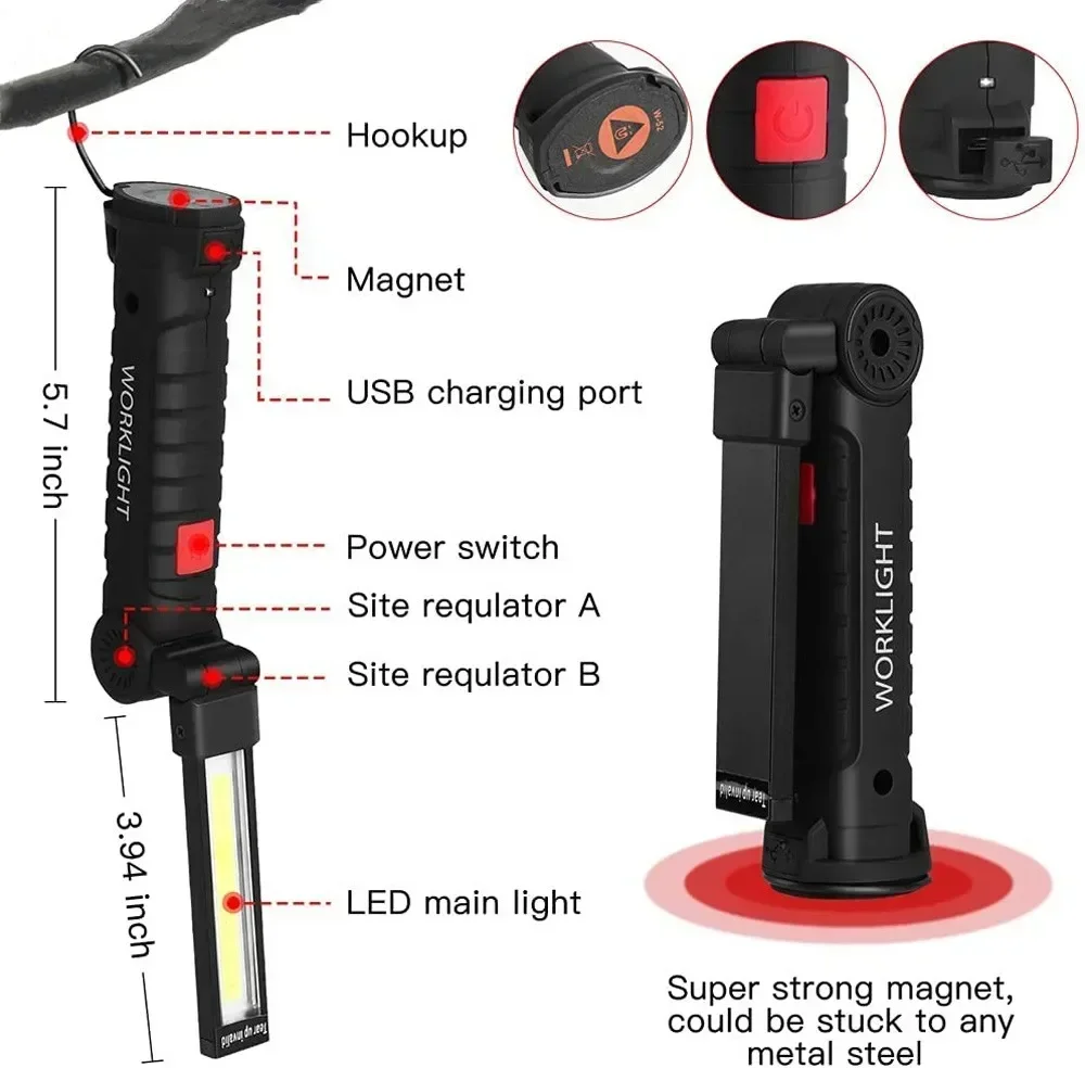 LED COB Taschenlampe USB wiede – Outdoor Lighting Lowes Bewertung und Preis