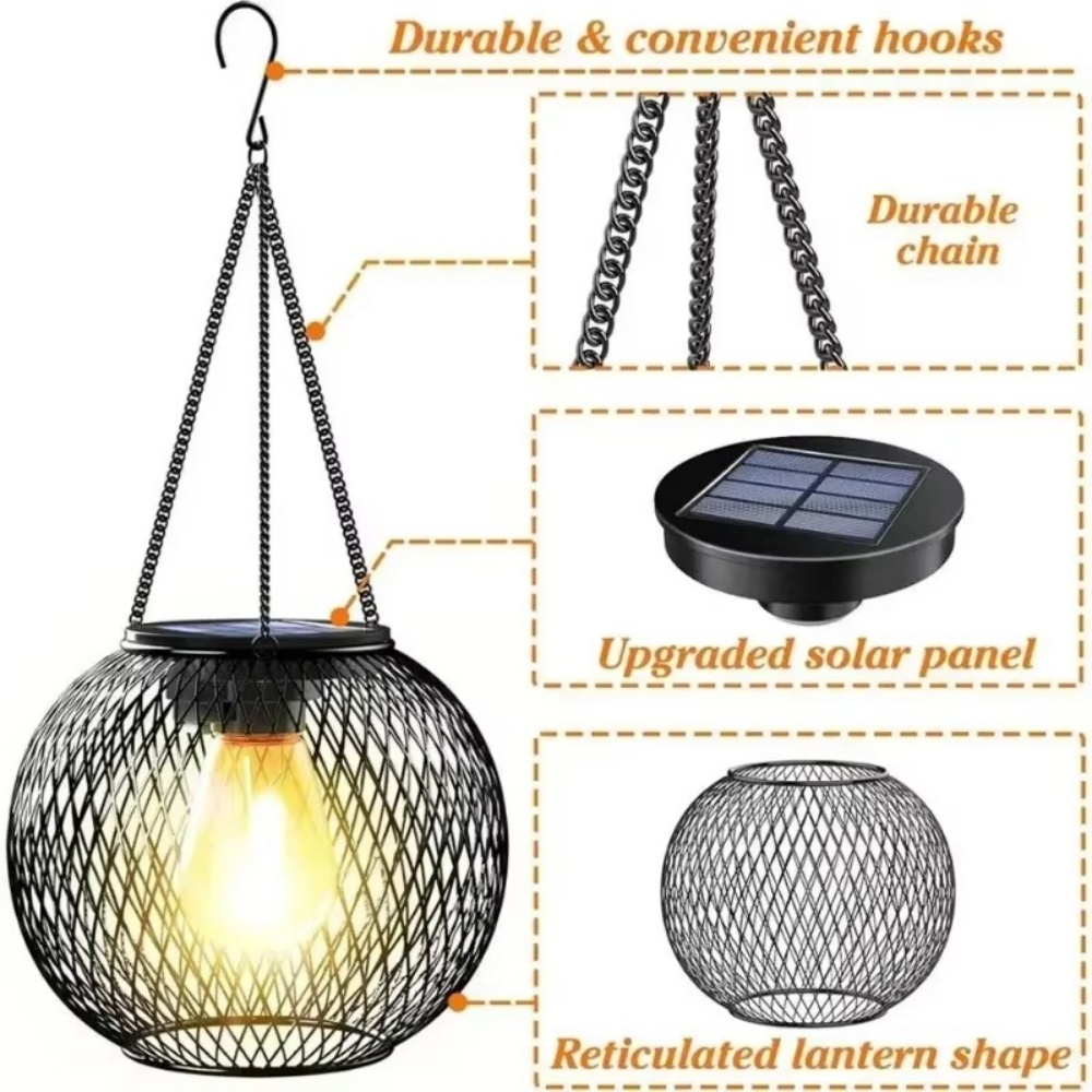 Solar-Laterne aus Eisen, kugel – Outdoor Lighting Traditional Bewertung und Preis