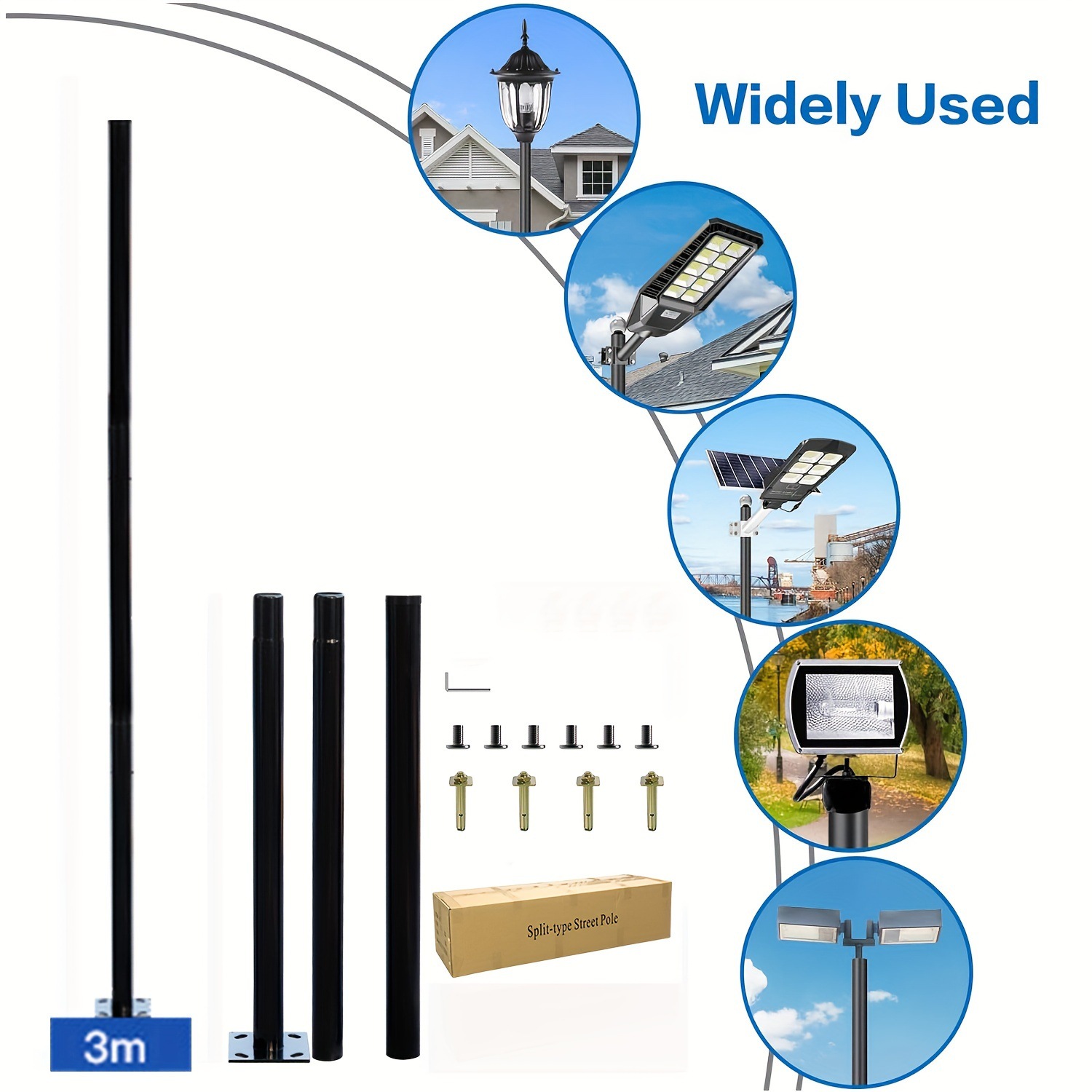 3m Solar Außenbeleuchtungsturm – Outdoor Lighting Poles Bewertung und Preis